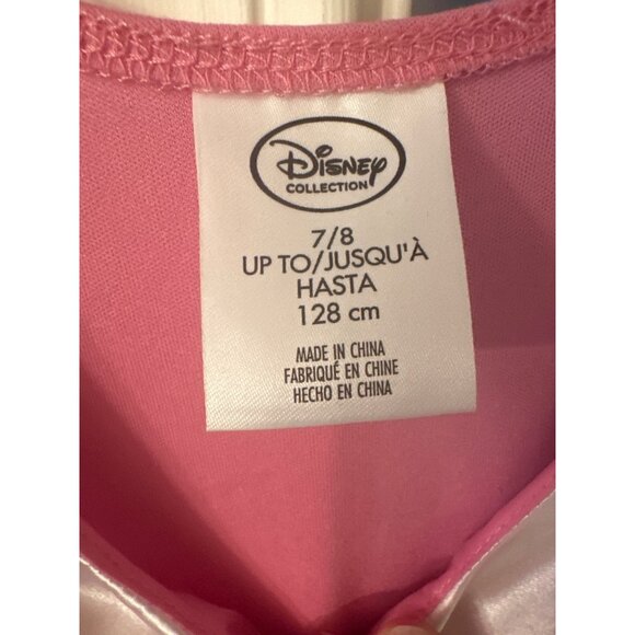 Disney Minnie Mouse Pink Polka Dot Dress 7/8 Girls Costume Satin Finish - Picture 3 of 4